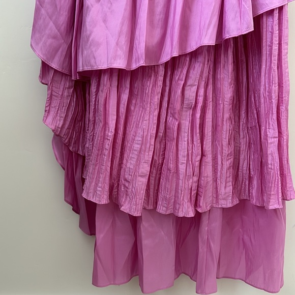 LoveShackFancy Raylene High Low Pink Bow Dress Size: 6 - Picture 13 of 13